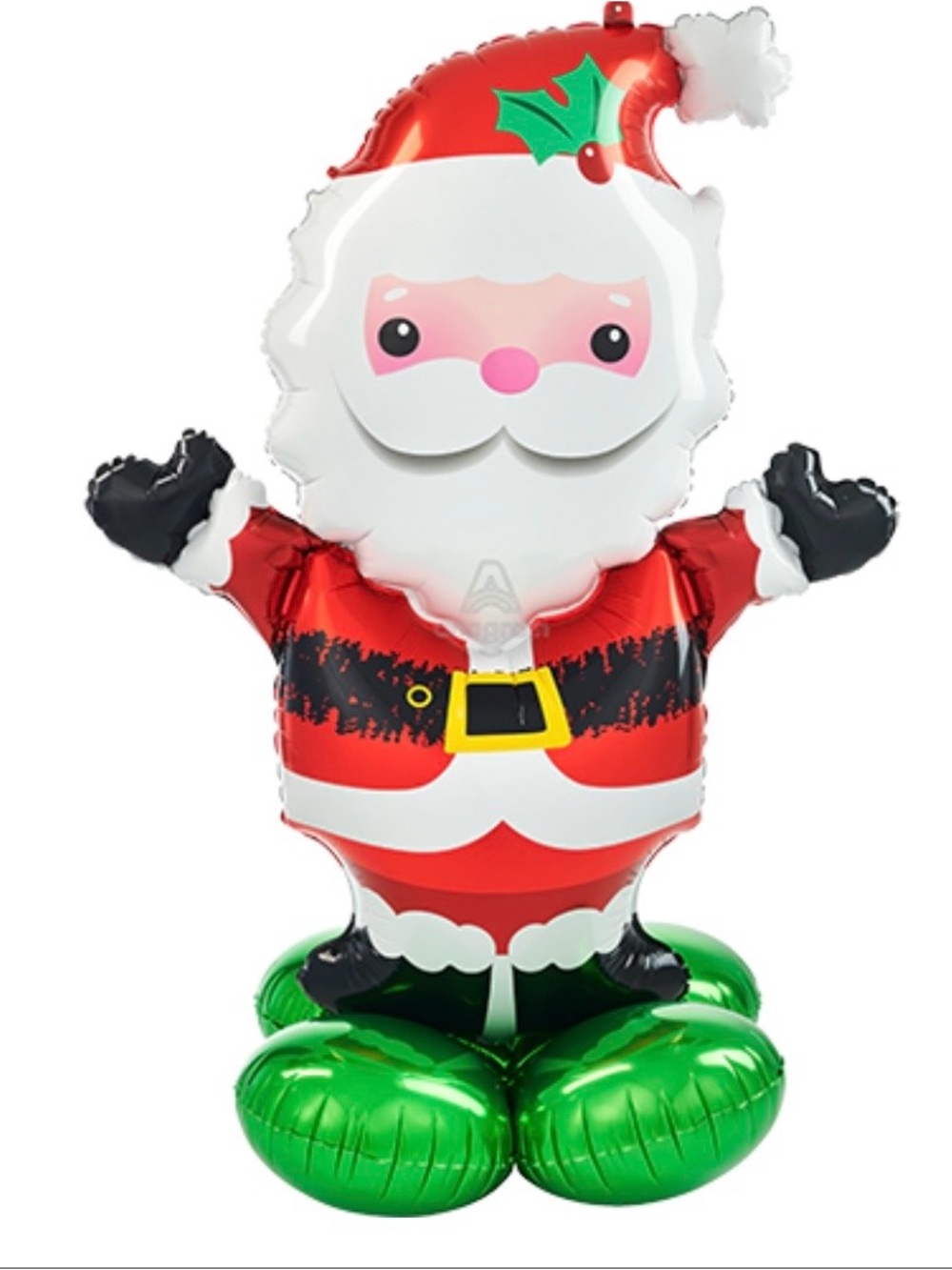 NWT AirLoonz Santa Inflatable Balloon Decoration - Red, White, Green 45”